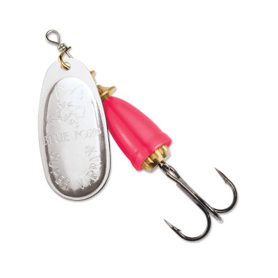 Blue Fox Classic Vibrax Spinner Silver-Hot Pink