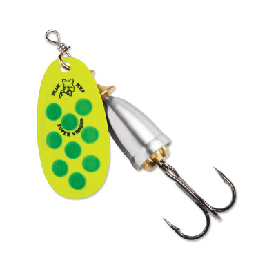 Blue Fox Classic Vibrax Spinner Fluorescent Yellow-Fluorescent Green-Silver UV