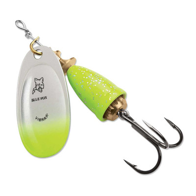 Blue Fox Classic Vibrax Spinner Chartreuse Green Candyback