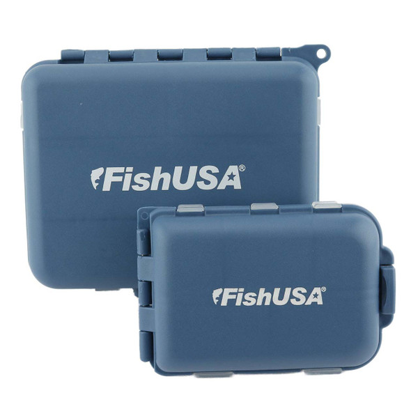 FishUSA Flagship Terminal Tackle Box Medium and Small sizes beside each other