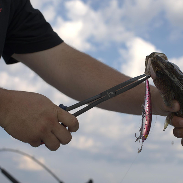 FishUSA Long Nose Fishing Pliers in Use