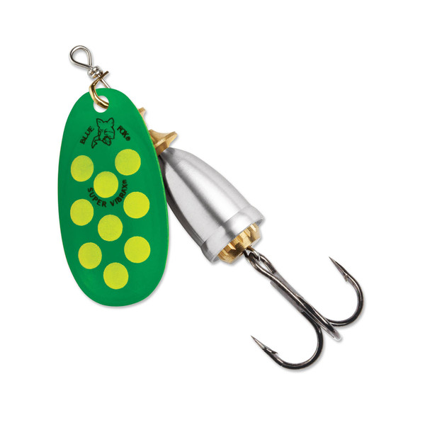 Blue Fox Classic Vibrax Spinner Fluorescent Green-Fluorescent Yellow-Silver UV