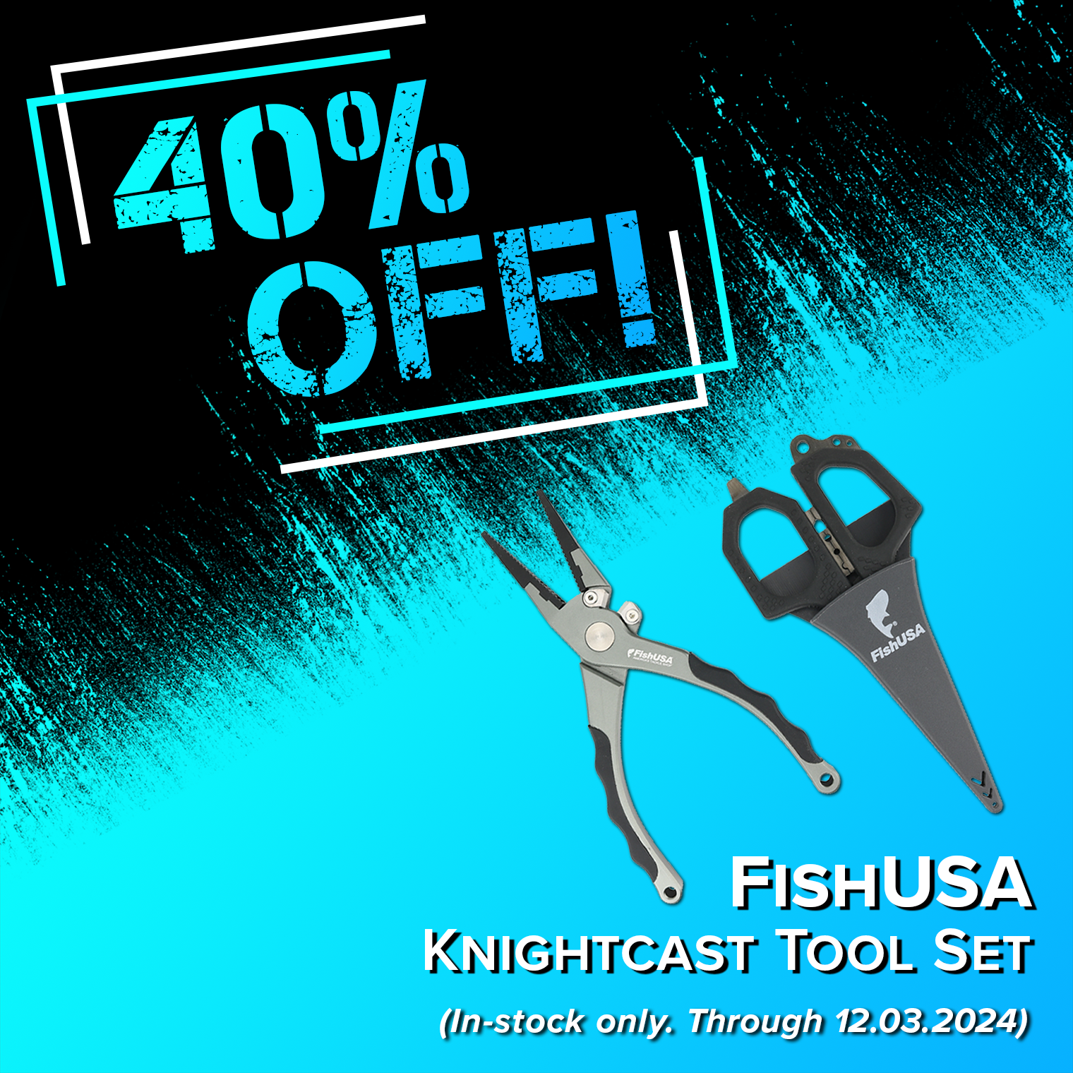 40% Off! FishUSA Knightcast Tool Set (In-stock only. Through 12.03.2024.)