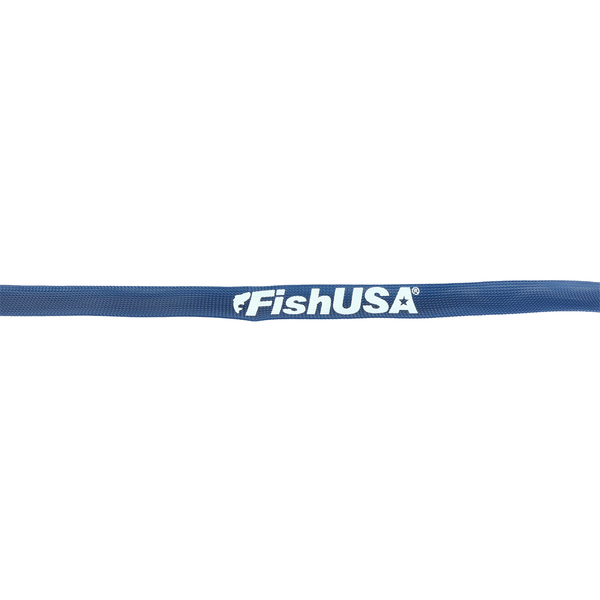 FishUSA Spinning Rod Protection Sleeve unrolled showing FishUSA logo